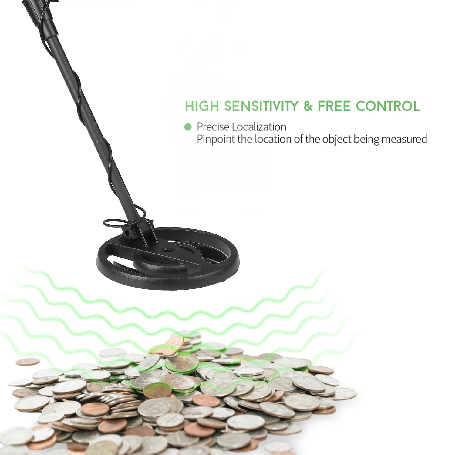 KKMOON MD 4030 Upgrade GC-1016A Underground Wire Iron Metal Gold Detector Adjustable Tracker for Treasure Search