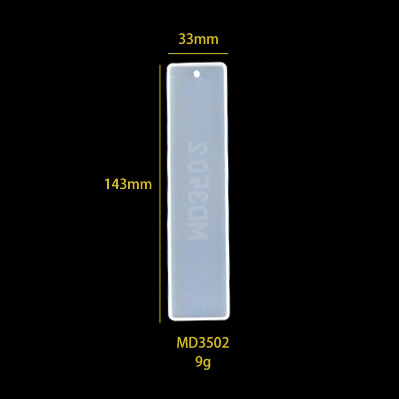 DIY Manual Rectangular Bookmark Mold Crystal Epoxy UV Resin Mold Blank Bookmark Silicone Mold For Resin: 3502
