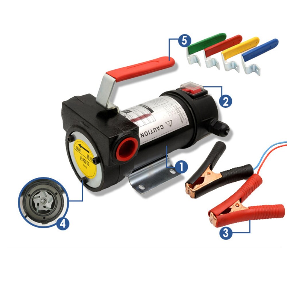 Portable Small size Self-priming Rotary Vane Pump 175W 12V Electric Fuel Transfer Pump Applicable for Kerosene Oil