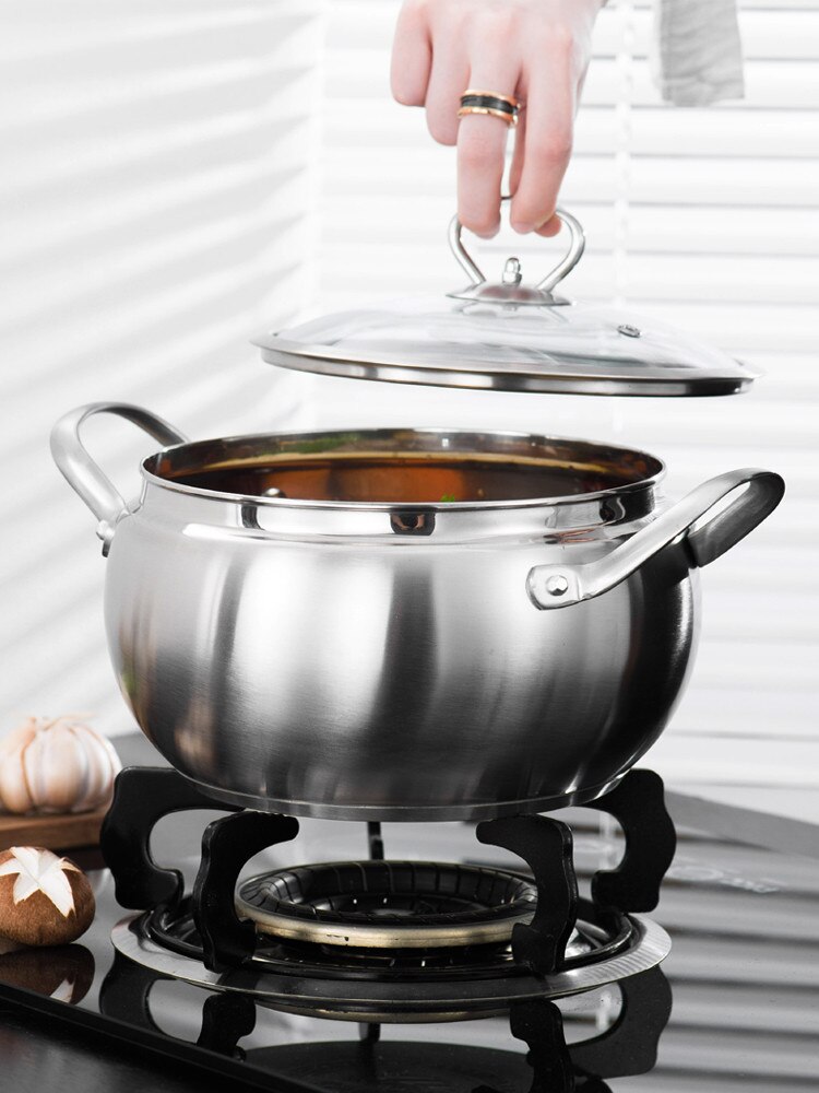 Stainless Steel Pot Hotpot Induction Cooker Gas Stove Pot Home Kitchen Cookware Soup Cooking Pots for cooking milk chaffing dish