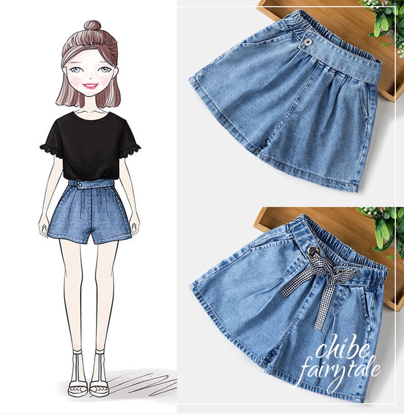Zomer Kids Korte Denim Shorts Voor Meisjes Mode Meisje Korte Plaid Jeans Kinderen Broek Meisjes Shorts Meisjes Kleding