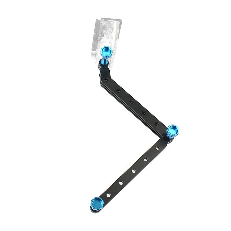 Per Gopro Accessori In Alluminio Mount Casco Braccio di Estensione 3 Vie CNC Vite Pole selfie stick per Go Pro 9 8 7 SJCAM Xiaomi Yi 4K