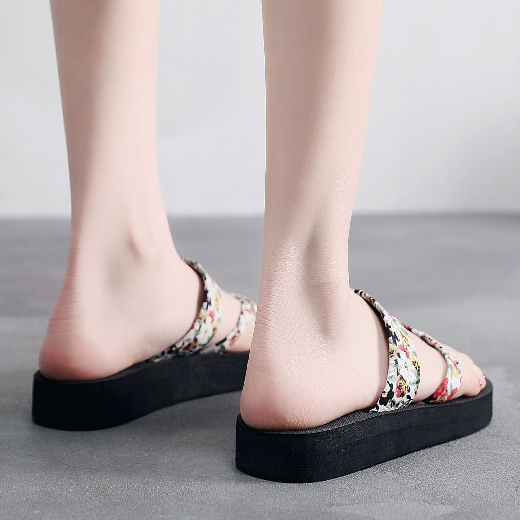 Chanclas antideslizantes para mujer, Sandalias planas de playa, calzado para mujer,