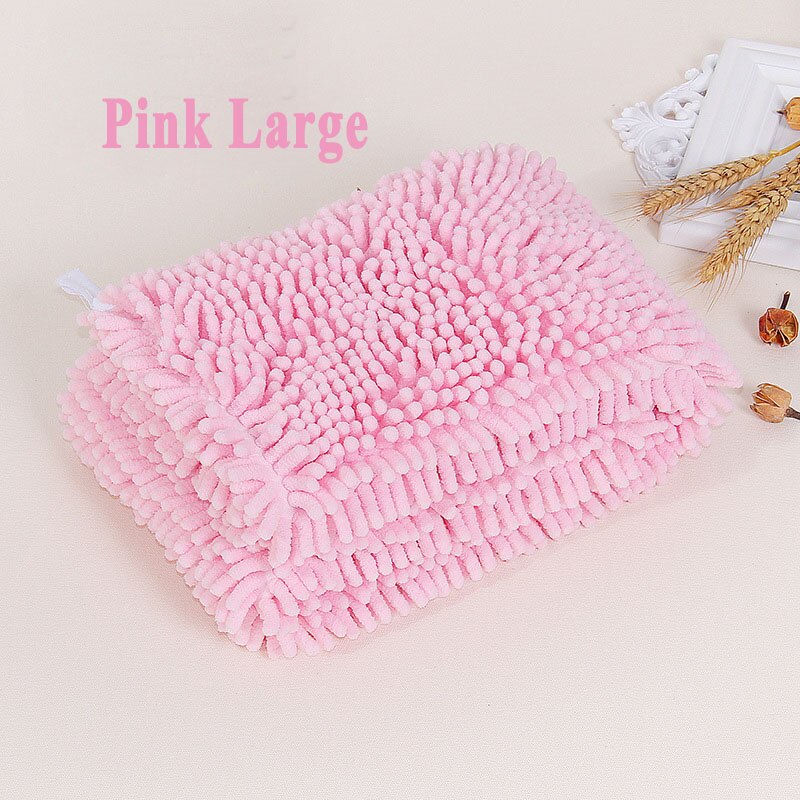 Toalla de baño de rápida absorción de agua para mascotas, toallitas de limpieza suaves, secado de pelo mágico, multifunción, para casa, coche, suministros para mascotas: Pink 33x80cm