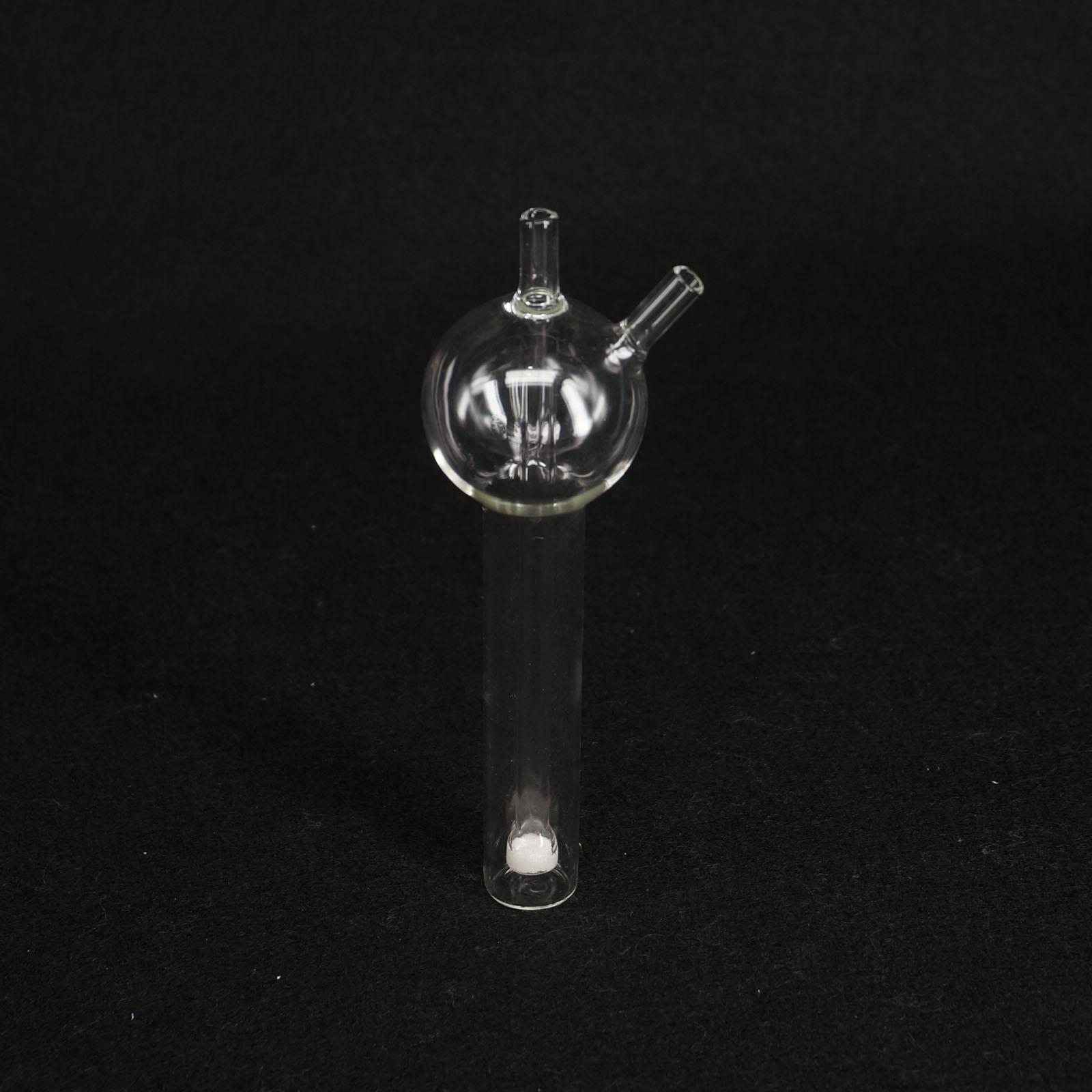 Tubo absorbente de dióxido de azufre transparente, aparato de botella, cristalería de laboratorio de química, 10ml