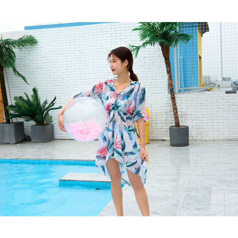 Inflatable transparent PVC play pool entertainment pink feather beach ball water children funny toys outdoor sports