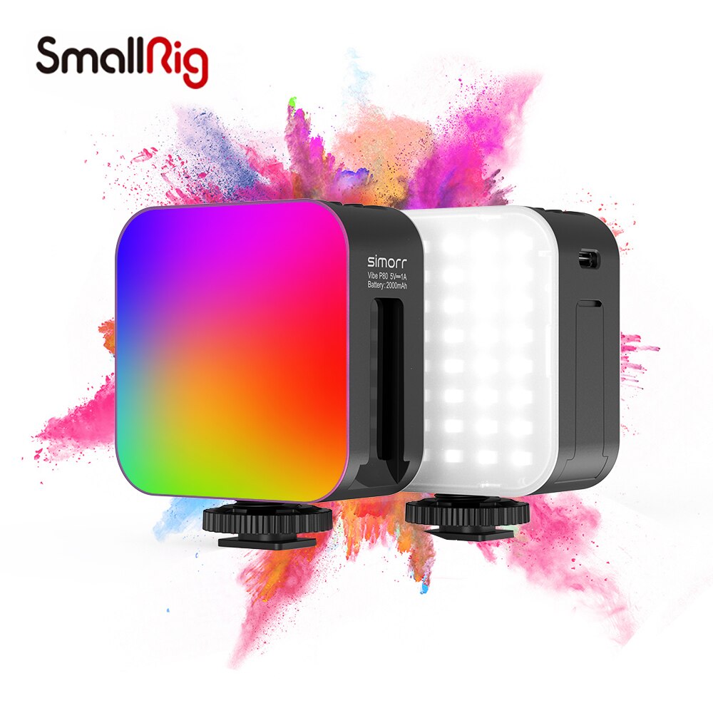 SmallRig P96L RGB Video Light, Portable LED Camera Light Full Color Fill Light CRI 96+ Rechargeable LED DSLR Lighting 3489: Grey