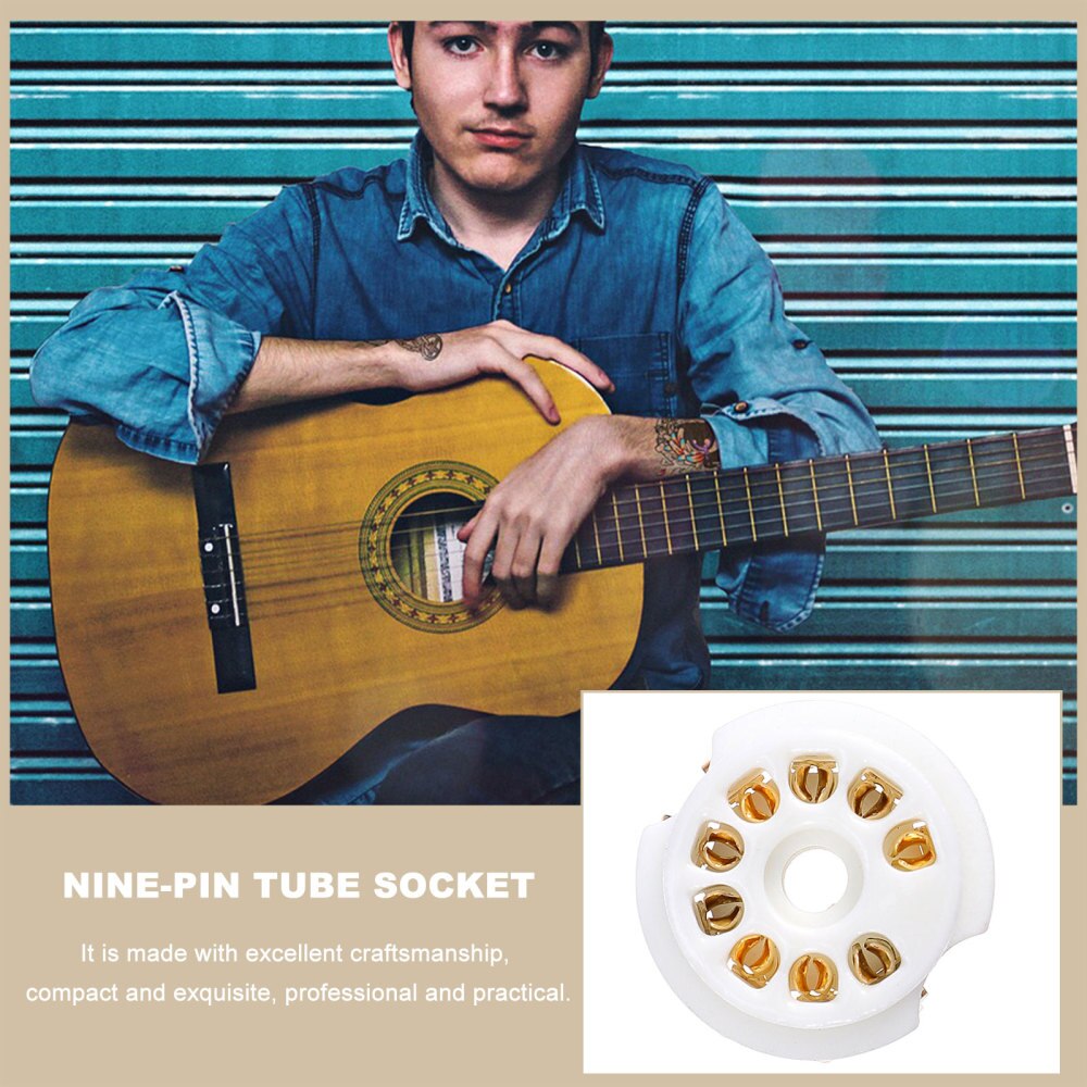 4pcs 9-pin Outlet Electronic Tube Bases Vacuum Tube Socket Audio Accessories