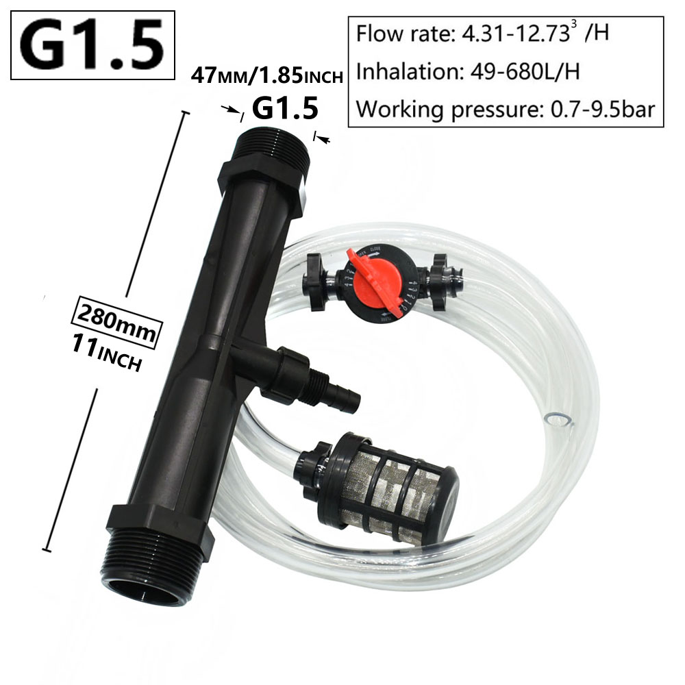 1/2" 3/4" 1" 1.5inch Thread Agriculture Irrigation Venturi Fertilizer Injector set Greenhouse Irrigation Fitting Ozone Injector: PURPLE
