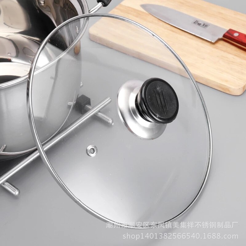 Olla de acero inoxidable de doble fondo para sopa, utensilios de cocina multiposición, sartén antiadherente, accesorios de cocina de uso General, herramientas, novedad