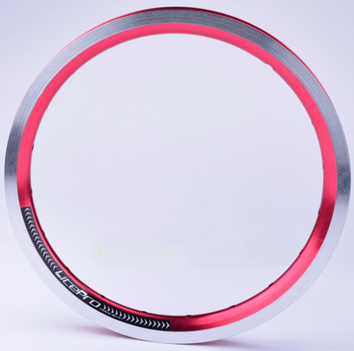 14-inch aluminium vouwfiets dubbele 20-gat Velg Zilver Zwart Rood Geel Blauw kan kiezen: Red
