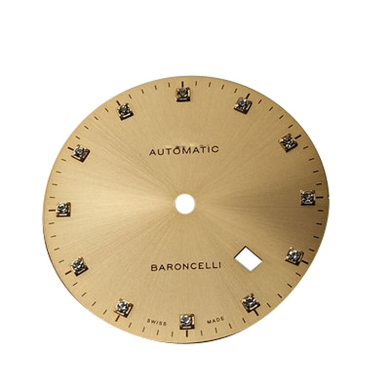 Reloj Mecánico M8600 para hombre, 34mm de diámetro, con texto, accesorios: Gold with diamond 5
