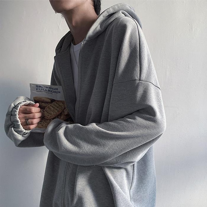 Rits oversized hoodie heren harajuku hoodie trui shirt japanse streetwear hiphop los casual herfst