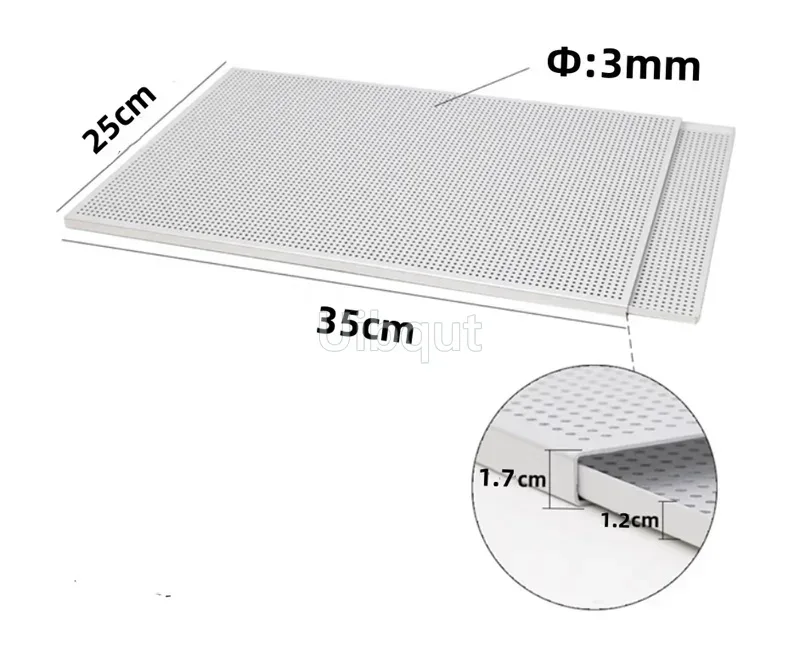 Bladerdeeg Bakplaat Mille Feuille Rechthoekige Gebakjes Bakvorm Geperforeerde Bakvorm Ovenschaal Brood Met Gat: Rood