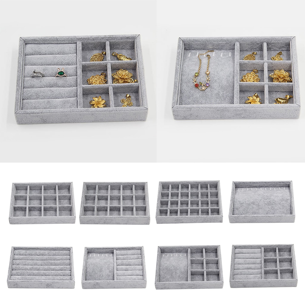 Jewelry Tray Drawer Insert Display Show Case Organizer for Necklace Bracelet