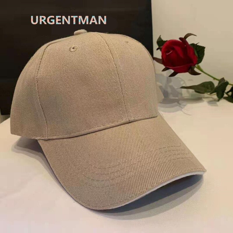 Unisex 6 Panel Cap Casual Acrylic Plain Baseball Cap Adjustable Hats For Women Men Hip Hop Cap Streetwear Dad Hat: Beige