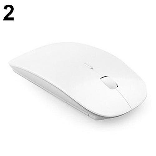 2.4GHz Wireless Mouse Scroll Optical Slim Mice for Windows Macbook Laptop PC easily on the toolbar "forward" "backward" function: White