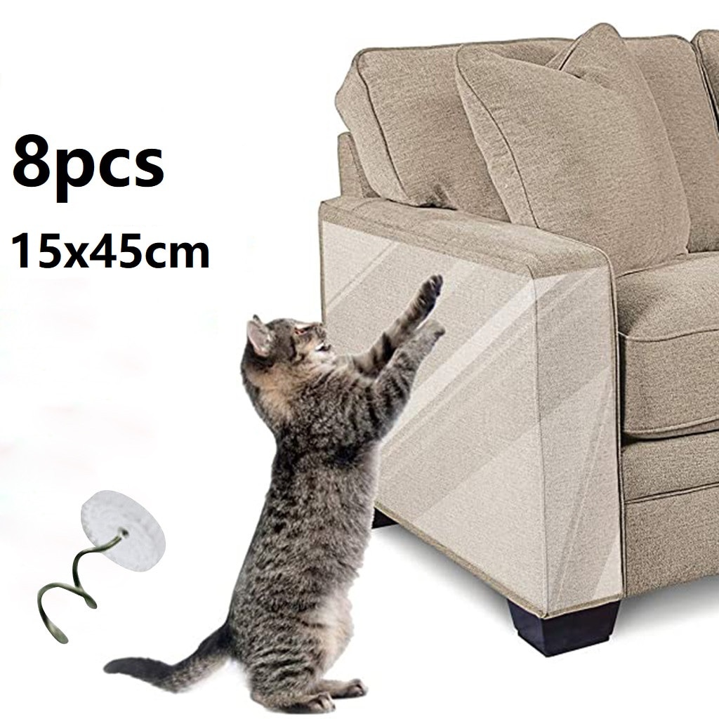Rascador para gatos de 8 piezas, cinta doble antiarañazos, Protector de muebles, protección para sofá