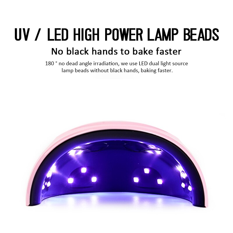 Lámpara UV de 36W/6W, lámpara LED para uñas, secador de uñas, luz solar para uñas de Gel de manicura, lámpara de secado para barniz de Gel, herramienta inteligente de sincronización para uñas