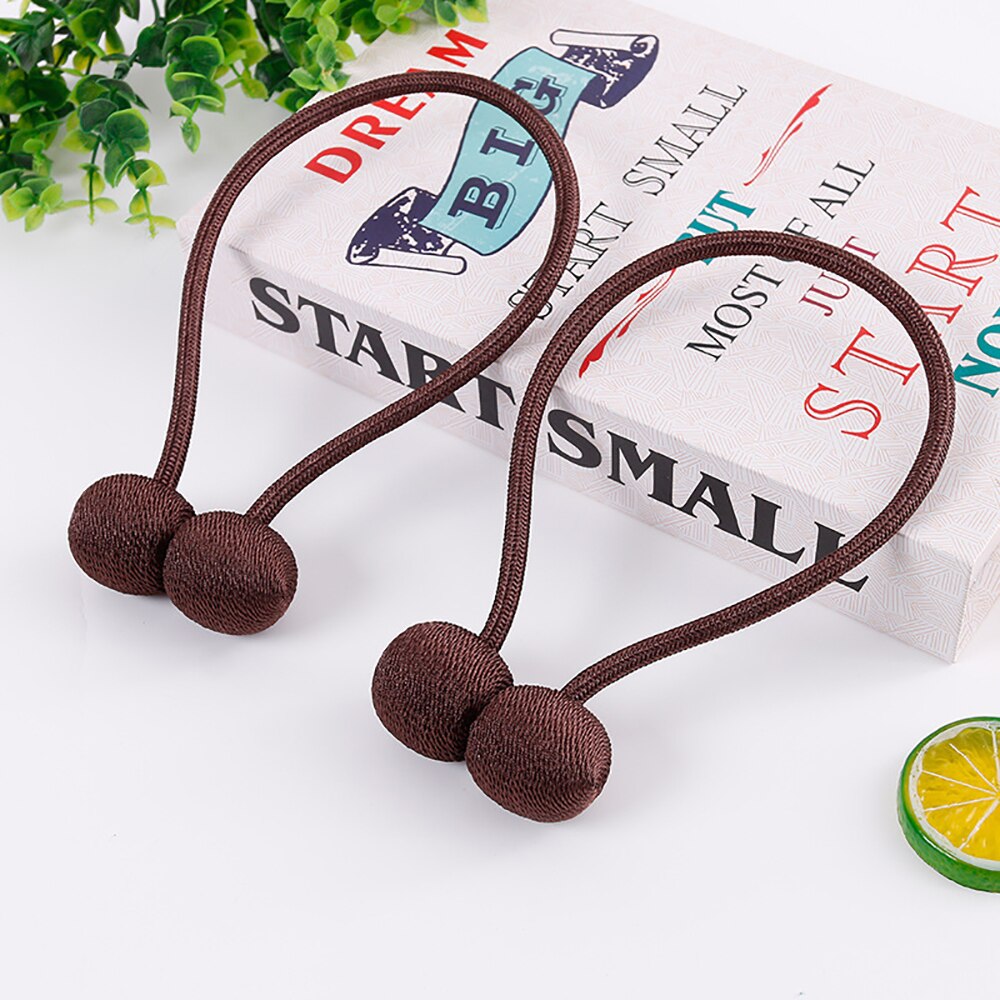 2 Stuks Sterke Magnetische Gordijn Tiebacks Gordijn Clips Tie Band Backs Houders Handig Gordijn Gesp 8 Kleur: Chocolade
