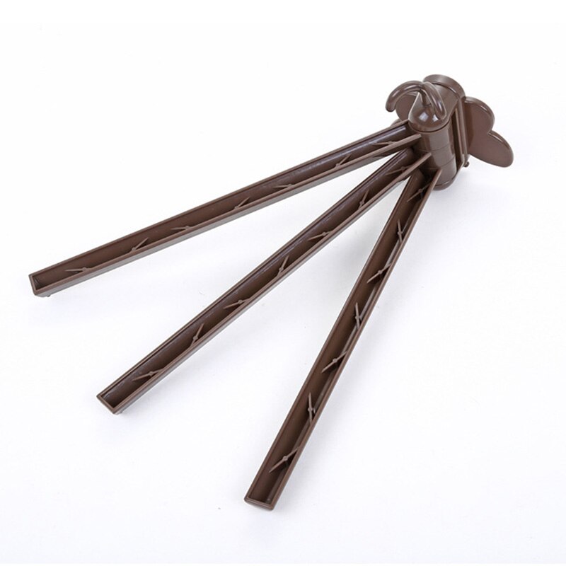 1pcs Plasic Towel Bar Rotating Towel Rack Bathroom Kitchen Wall-mounted Towel Rack Holder Hardware Accessory: Dark Brown