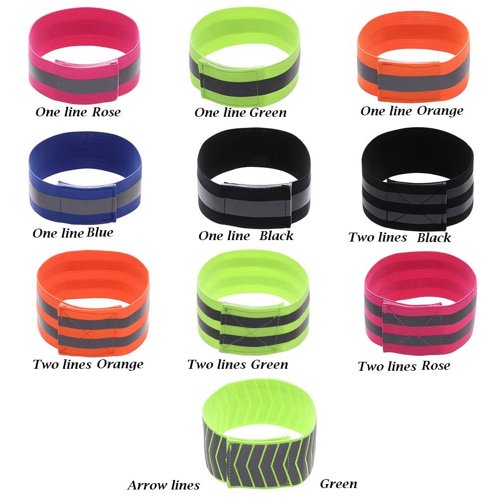 1PC Reflektierende Band Elastische Armbinde Armbinde Hand Knöchel Bein Warnung binden Gurt Nacht Sicherheit Alarm Band für Sport Radfahren