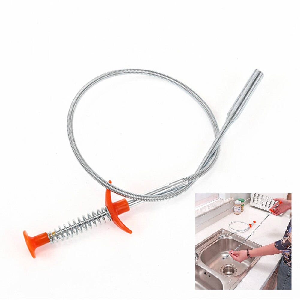 60cm fjäderrör muddringsverktyg dränering orm avloppsrengöringspinnar igensättning renare rengöringsverktyg hushåll för diskbänk