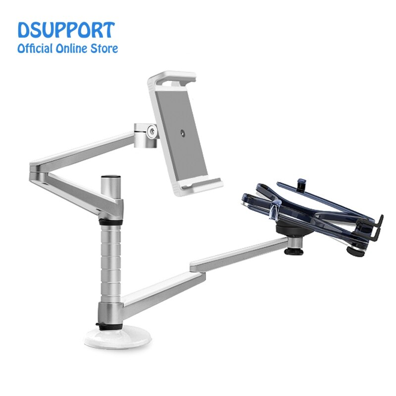 OA-9X Lazy Tablet Laptop Stand Adjustable Height Rotatable Holder for Notebook within 10-16 inch and Tablet PC 4.7-12.9 inch