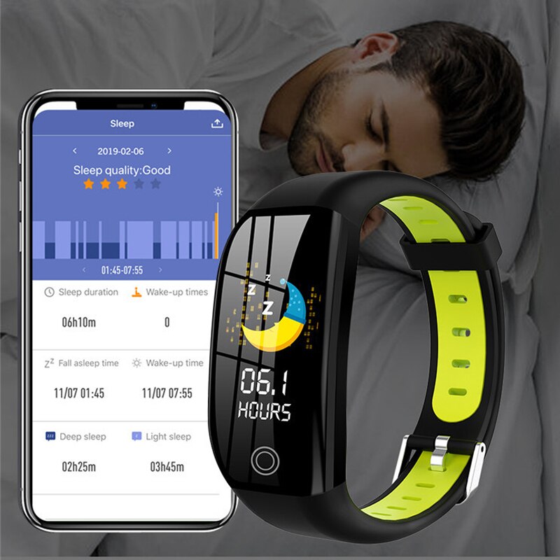 Hembeer Smart Armband Fitness Tracker Hartslagmeter Bloeddruk Horloge Klok Kleurrijke Touch Screen