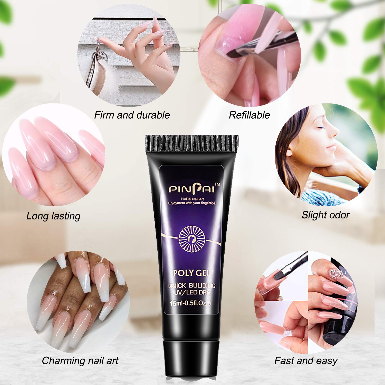 Poly Nagel Gel Kit Mit UV Lampe Für Verlängerung Set Maniküre Acryl Hybrid UV Gel Polnischen Kunst Lack Set Schnell builder Permanant