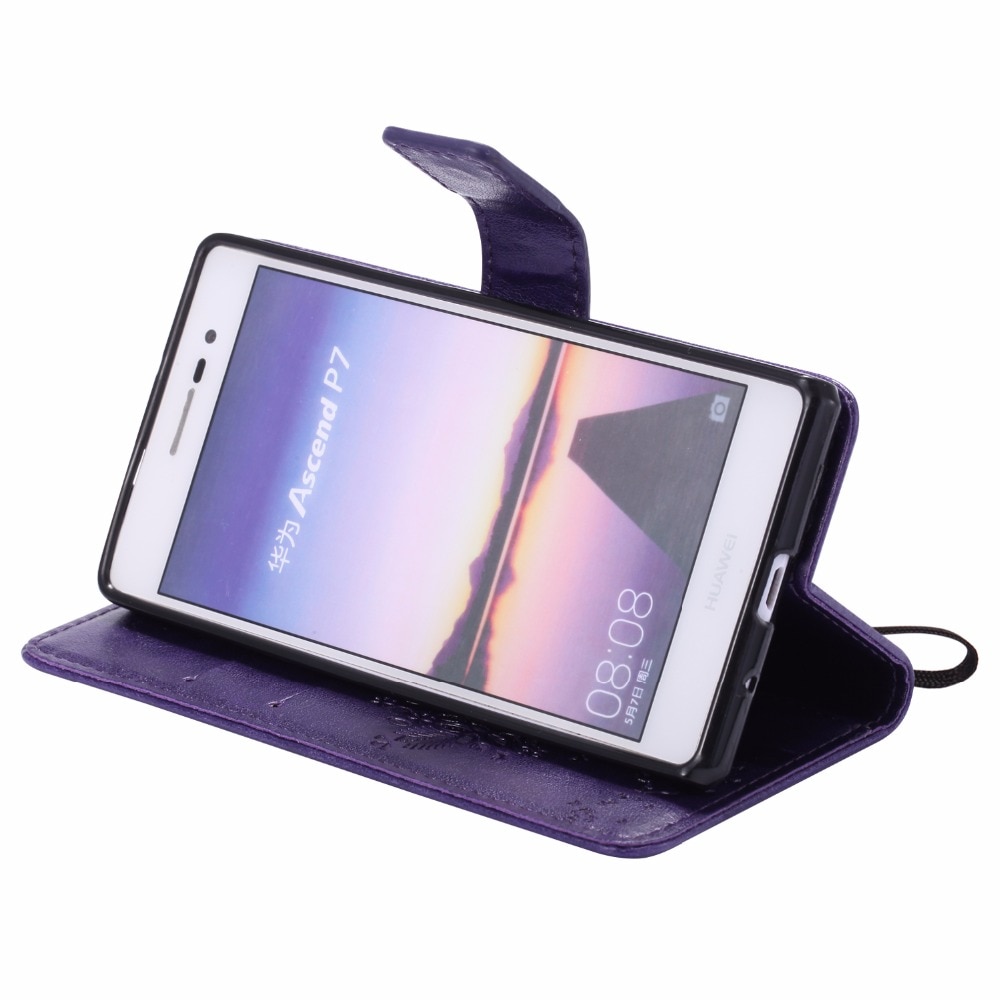 For Huawei P7 Case PU Leather Wallet Flip Stand Cover 3D Tree For Huawei P7 P7-L00 P7-L05 P7-L10 P7-L11 Phone Cases Fundas