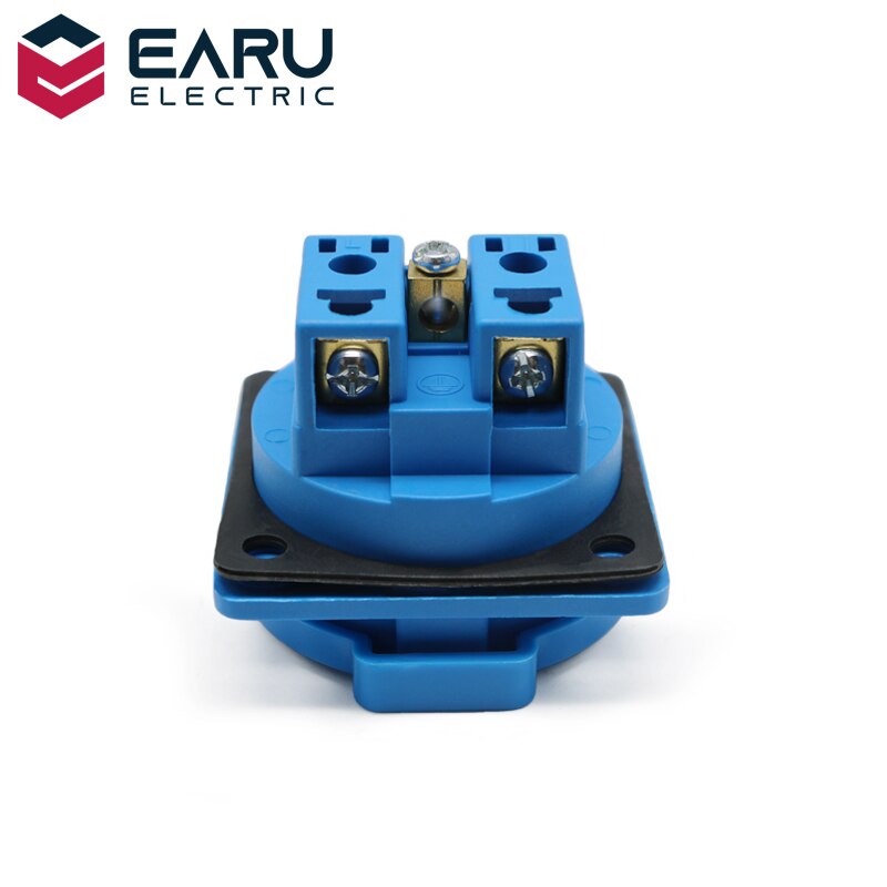 16A EU Standard Waterproof Socket Industrial Household AC Power Dustproof Outlet Copper Contact Body Generator IP44 250V