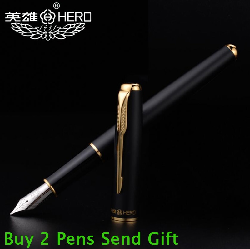 Hero 5020 Metalen Inkt Vulpen Office Zakelijk Schrijven Pen School Student Schrijven Pen 2 Pennen Sturen