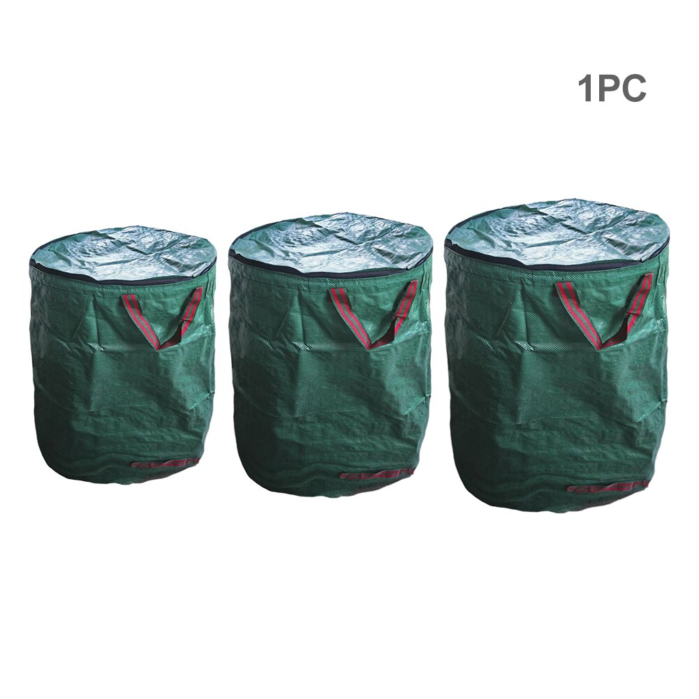 Conteneur réutilisable pliable imperméable d&#39;herbe de grande capacité, Portable avec couvercle, sac de déchets de jardin de pelouse, sac de stockage de feuilles poubelle de cour