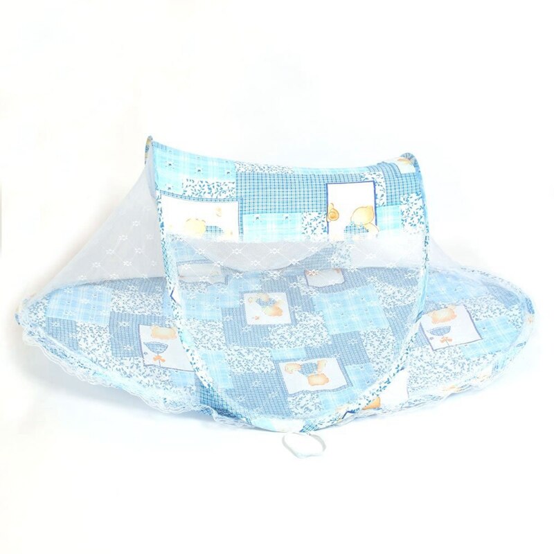 Faltbare Kleinkind Kinder Infant Baby Safty Moskito Net Netting Krippe Bett Laufstall Spielen Zelt Blau