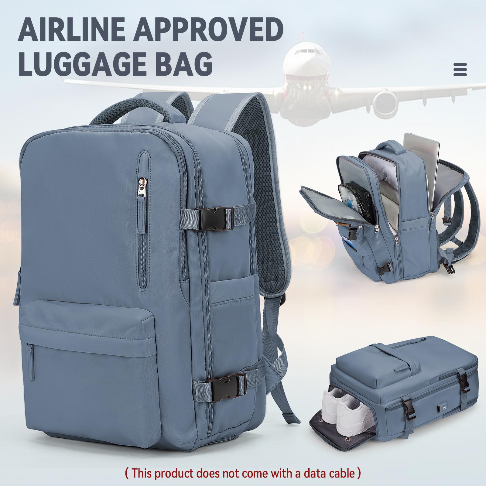 Handbagage Rugzak 40x30x20 Rugzak Reiscabine Damesrugzak Waterdichte rugzak, Handlaptoprugzak voor heren, tas: Lavendel