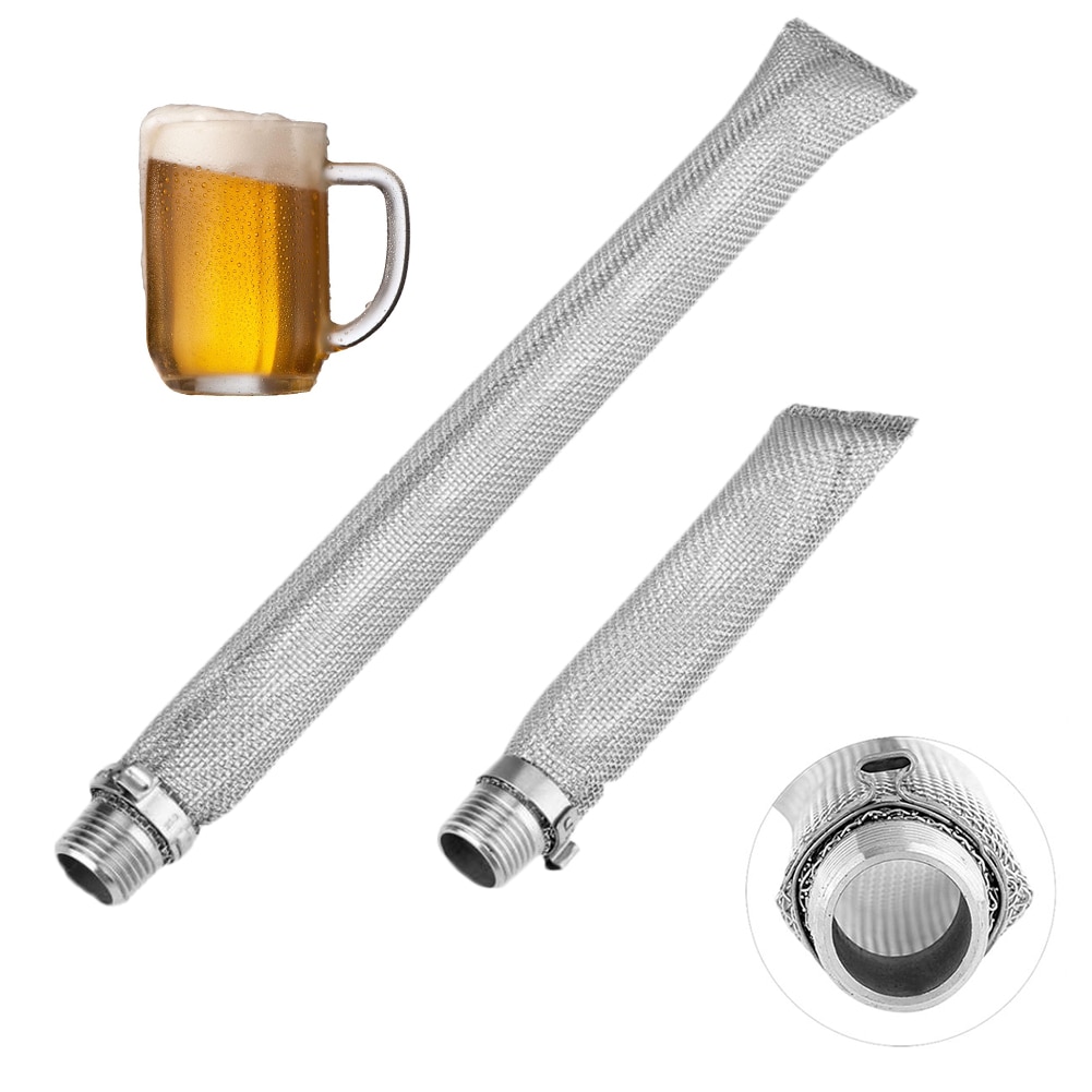 Maischbottich Faden Haus Wiederverwendbare Wein Brau Werkzeuge Edelstahl Bahre Filter Sieb Wasserkocher Gittergewebe Multifunktions Bazooka Bildschirm