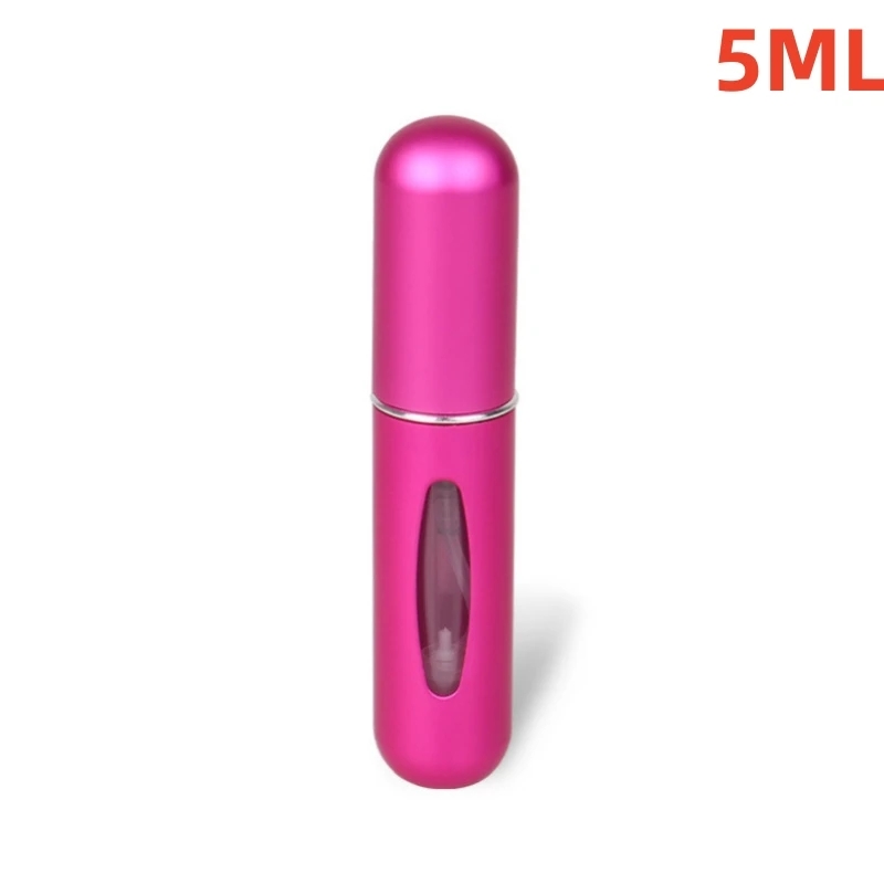 5/8ml wielokolorowe aluminiowe mini butelki perfum z pompką rozpylającą, przenośna pusta butelka z wymiennym atomizerem, niezbędna w podróży: Śliwka