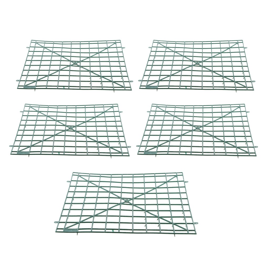 5Pcs Artificial Flower Wall Plastic Panels Frame For DIY Wedding Background Floral Decor