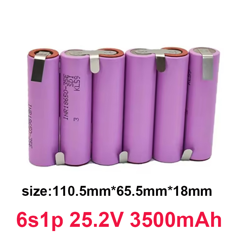 Customized5S2P 5S3P 5S4P 6S2P 8.4V 3.7V 10.8V 16.8V 18V 25.2V 18650 35E Battery Pack 3500mAh for Screwdriver Electric Drill Cell: Burgundy