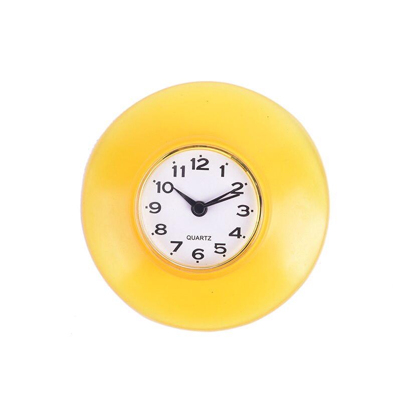 Stijl Badkamer Keuken Waterdichte Sucker Klok Douche Booth Krachtige Gehandeld Home Sucker Klok: YELLOW