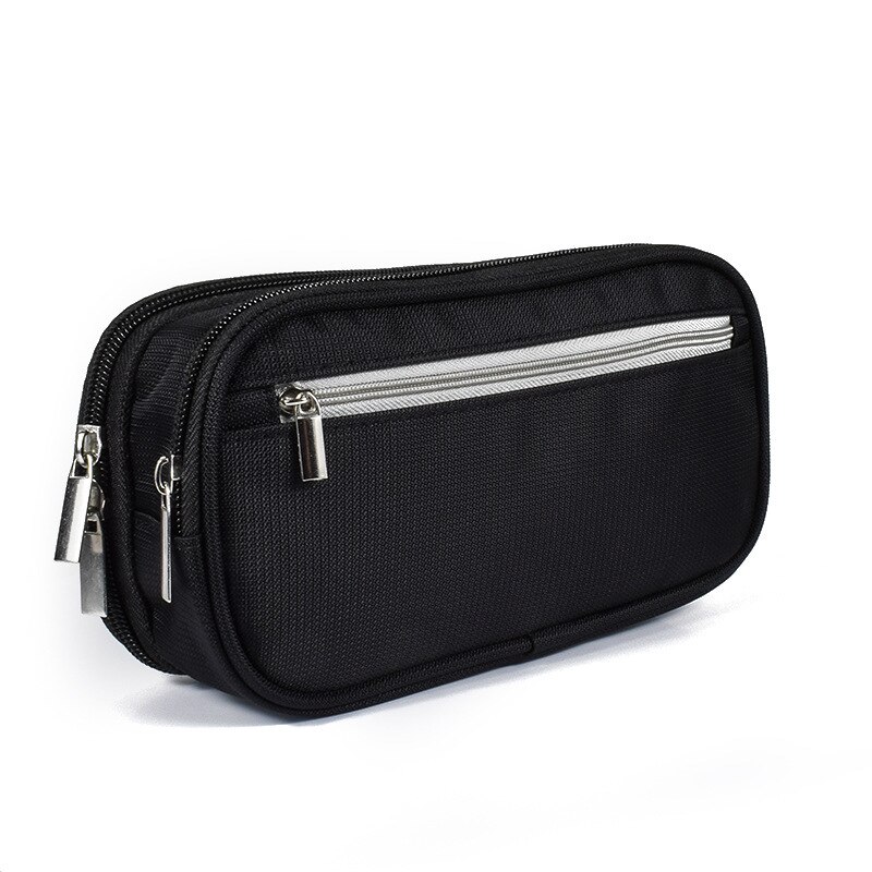 Estuches de lápices de gran capacidad de nailon, caja de bolígrafos para niñas y niños, Kawaii, bolsa de almacenamiento multifunción de Color sólido, papelería para estudiantes