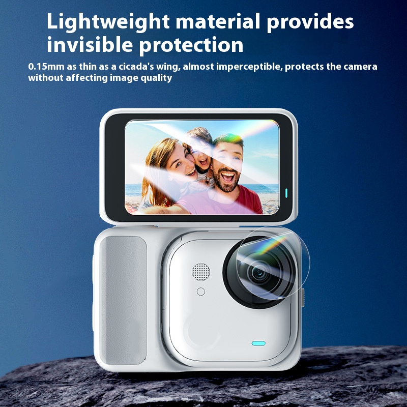 Voor Insta360 GO Ultra 9H Gehard Glas Film anti-kras Draagtas Beschermhoes voor Insta360 GO Ultra Camera accessoires