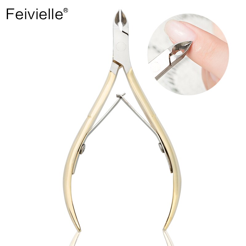 Feivielle Roestvrij Staal Nail Cuticle Cutter Grooming Tool Finger & Toe Nail Dode Huid Cuticula Schaar Nagelknipper Nipper Mani