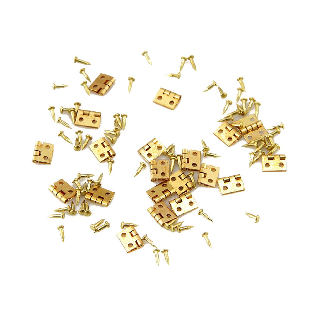 20 stk mini metal hængsel miniature kabine miniature møbel skab skab mini hængsler skab skuffe butt hængsler stik: Default Title