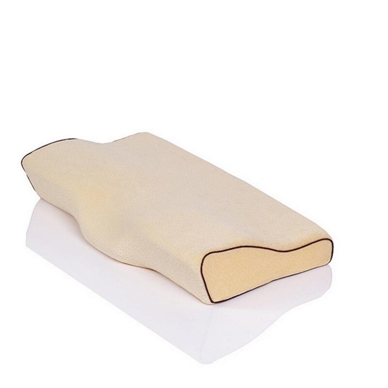 1PC Memory Foam Pillow Neck Protection Slow Rebound Memory Foam Butterfly Shaped Pillow Health Cervical Neck 20#: E