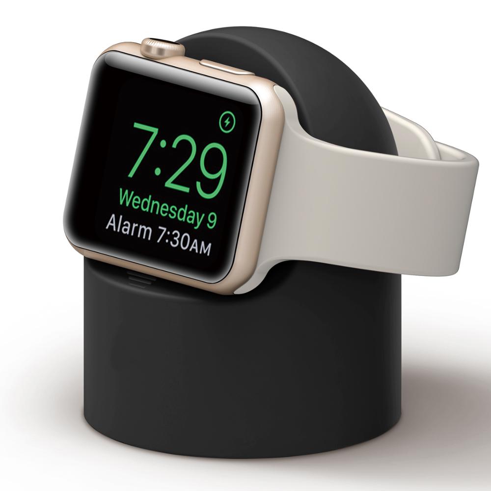 Bedste silikone til apple watch ladestandere dock holder til apple watch serie 5/4/3/2/1 44mm/42mm/40mm/38mm ur tilbehør