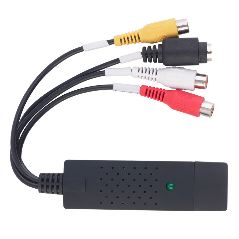 Dispositivo de captura de Video USB portátil, USB 2,0, adaptador de captura de vídeo, TV, DVD, VHS, DVR, tapa más fácil, compatible con Win7/8/10/XP/Vista