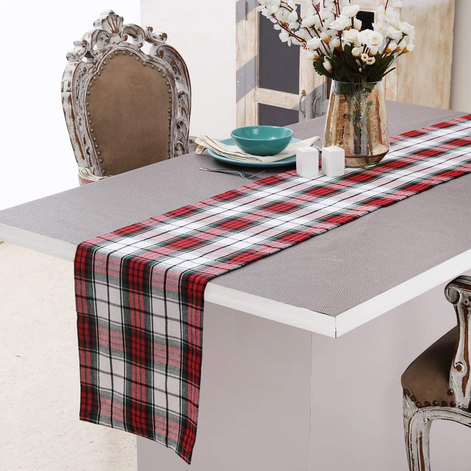 Cotton Dining Table Runner Shimmer Table Linen For Wedding Party Anniversary Thick Rectangular Wedding Dining Table Tea Cover