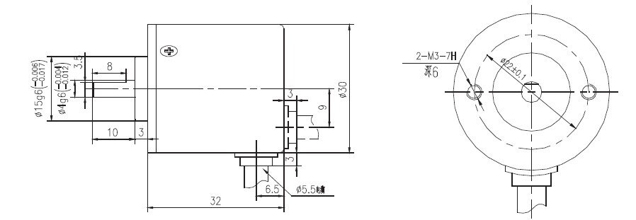 1pcs Rotary encoder ZSP304 (SP30 / 4) Series 100 Pulse shaft 4mm diameter 30mm